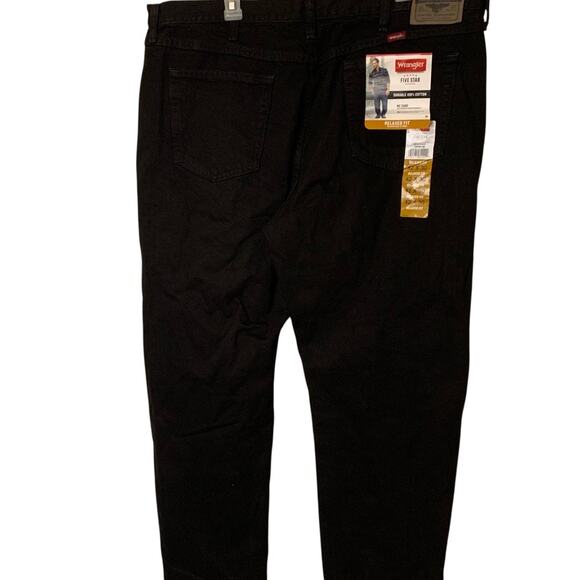 Wrangler Five Star Relaxed Fit Jeans Black Size 42x30 Men’s Durable Cotton - Picture 8 of 10